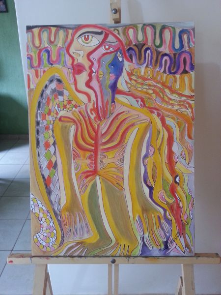 Quatro Anjos - O.s.t. - 50x70cm R$ 385,00 - Linda Pintura !