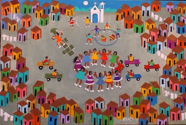 Aracy - Criançada Brincando Na Favela Do Rio - 40x60cm