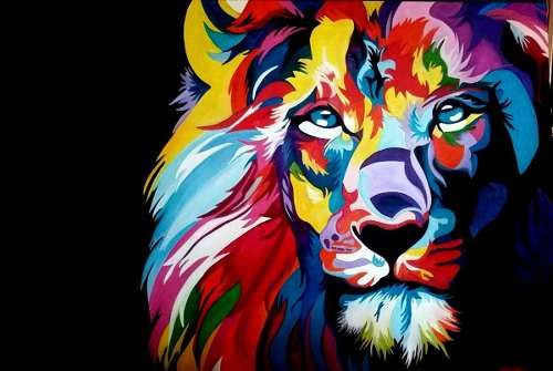 LEÃO - Pintura-Ó.S.T.-130x90m - lindo!