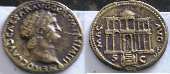Nero - Império Romano-replica Da Moeda De Nero-54 A 68 Dc