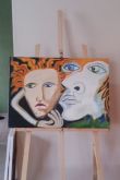 Óleo Sobre Tela - Cabelo De Fogo - 50x70cm R$ 385,00